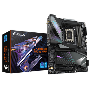 Placa de baza gigabyte z790 aorus pro x wifi7 lga1700 4x ddr5, 3x pcie x16, 5x m.2, 1x usb type-c 1x hdmi, 4x sata 6gb/s, atx