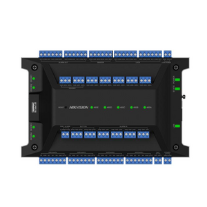 Centrala control acces hikvision ds-k2704x(p), 10/100/1000 mbps, interfete: 1x network, 4x lock control, 4x exit button, 4x door contact input, 8x alarm input, 4x alarm output, 1x tamper, 7x rs-485, 4x wiegand(w26, w34), 1x usb, 1x fire interface, capacit
