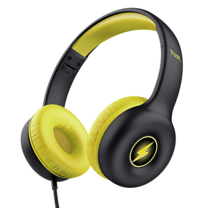 Casti trust nouna cu fir kids, frecventa raspuns 20 hz - 20.000 hz, senzitivitate 92 db, negru