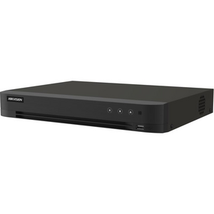 Dvr hikvision acusense 16 canale ids-7216huhi-m2/x/4a+16/4, compresie video: h.265 pro+/h.265 pro/h.265/h.264+/h.264, interfata bnc (1.0 vp-p, 75 Ω), pana la 32 canalele camera ip, pana la 24-ch 1080p@30fps, 1x sata max 12tb, alimentare: 12 vdc, 2 a, dime