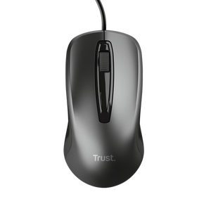 Mouse trust cu fir, optic, rezolutie maxima 1200 dpi, negru