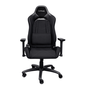 Scaun gaming trust gxt 714 ruya, greutate maxima suportata 150 kg, inaltime adjustabila scaun 10 cm, baza stea cu 5 roti, negru