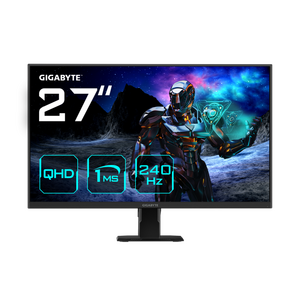 Gigabyte monitor gaming 27" ss ips gs27q x, non-glare, rezolutie: 2560 x 1440 (qhd), 300 cd/m2 (typ), contrast: 1000:1, unghi vizualizare: 178°(h)/178°(v), culori: 1.07b, timp raspuns: 1ms (mprt), refresh rate: 240hz/oc 250hz, hdr ready, flicker-free, int