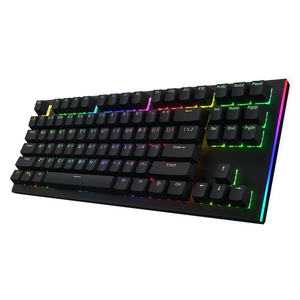 Tastatura mecanica cu fir hator gravity x tkl conectivitate usb, polling rate 1000hz, iluminare rgb cu functia de a customiza fiecare tasta individual, tip switch hator aurum orange linear rev.2.0, durata de viata switch 70m de clickuri, material taste ab