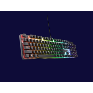 Tastatura mecanica trust gxt 871 zora, usb 2.0. nr taste 104, negru