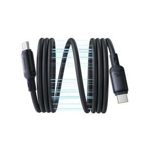 Cablu alimentare si date baseus picogo magnetic, pt smartphone, silicon lichid magnetic, usb type-c la usb type-c 240w, 1m, negru