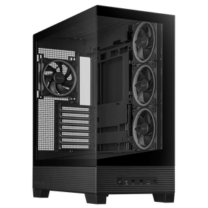 Carcasa asus a31 plus mid tower argb negru, tempered glass, sloturi expansiune 7, drive bays: 2x3.5"/2.5", ventilatoare suportate: 7 (spate: 1x120mm sau 1x140mm, sus: 3x120mm sau 2x140mm, lateral: 3x120mm), ventilatoare incluse: 4 (spate: 1x120mm, lateral
