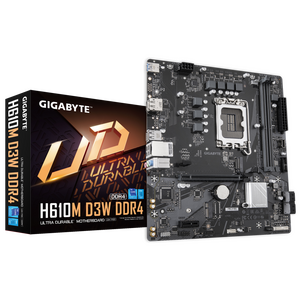 Placa de baza gigabyte h610m d3w ddr4 lga1700, 2x ddr4, 1x dp 1x hdmi, 1x pcie 4.0 x16 1x pcie 3.0 x1 2x m.2, 4x sata 6gb/s, matx