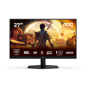 Monitor aoc 27" q27g42xne, diagonal (inch): 27, diagonal (cm): 69, aspect ratio: 16:9, panel: va, resolution: 2560x1440, refresh rate: 180hz, response time gtg: 1ms, response time mprt: 0.5ms, brightness (max): 300 cd/m², contrast (static) : 5000:1, viewi