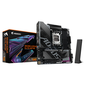 Placa de baza gigabyte b840m aorus elite wifi6e am5, 4x ddr5, 1x dp 1x hdmi, 1x pcie 4.0 x16 1x pcie 3.0 x16, 2x m.2, 4x sata 6gb/s, matx