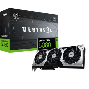 Placa video msi geforce rtx 5080 ventus 3x oc plus 16gb gddr7 256 bit, pcie 5.0, 3x dp 1x hdmi