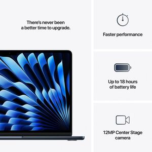 Macbook air 13.6" retina/apple m4 (cpu 10-core, gpu 10-core, neuralengine 16-core)/16gb/ 1tb - midnight - int kb (2025) 35w usb‑c  ( cto from  mw133ro/a)