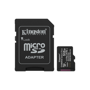 Microsdxc kingston, 512gb, canvas select plus, clasa 10 uhs-i performance, u1, v10