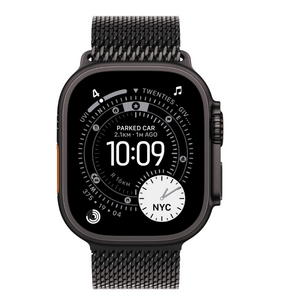 Apple watch ultra 3 gps + cellular 49mm black titanium case with black titanium milanese loop - medium