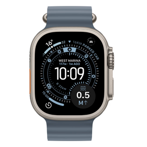 Apple watch ultra 3 gps + cellular 49mm natural titanium case with anchor blue ocean band