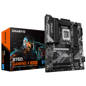 Placa de baza gigabyte b760 gaming x gen5, 4x ddr5, 1x dp 1x hdmi, 1x pcie 5.0 x16 2x pcie 3.0 x16, 3x m.2, 4x sata 6gb/s, atx