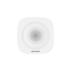 Sirena interior wireless ax pro hikvision ds-ps1-i-we(b)-r(red indicator); 868mhz two-way tri-x wireless technology, distanta comunicare rf: 1600m in camp deschis, nivel sonor: 90 la 110db, 3 tipuri de sonerii de alarma: alarma la efractie, alarma la ince