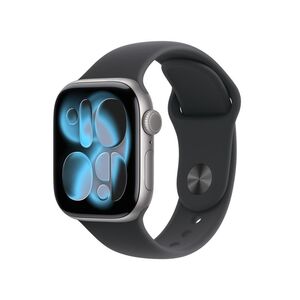 Apple watch series 11 gps + cellular 42mm space grey aluminium case with black sport band - m/l
