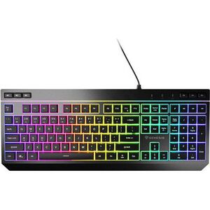 Tastatura gaming cu fir genesis rhod 530, tip membrana, iluminare rgb, numar taste 114, material abs, lungime cablu 180cm, negru
