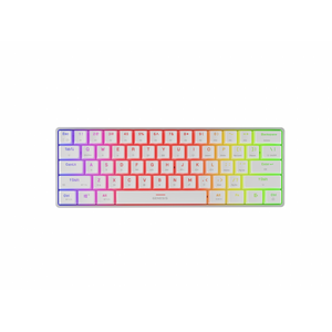 Tastatura gaming mecanica wireless genesis thor 660 g2 60%, iluminare rgb, switch linear, switch model gateron red, numar taste 61, 13 butoane multimedia, lungime cablu 1.5m, dimensiuni 293 x 102 x 39 mm, alb