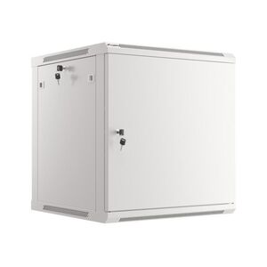 Dulap rack 19" perete 12u / 600x600 pentru auto-asamblare, ușă metalică, gri  (flat pack)