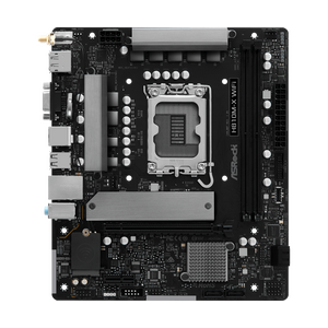 Asrock h810m-x wifi. processor manufacturer: intel, processor socket: lga 1851 (socket v1), compatible processor series: intel core ultra (series 2). supported memory types: ddr5-sdram, maximum internal memory: 128 gb, memory slots type: dimm. supported s