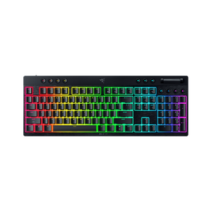 Tastatura mecanica wireless razer blackwidow v4 low profile hyperspeed, switch razer™ low-profile mechanical switches (yellow linear switch), 110 taste, iluminare razer™ chroma rgb, negru