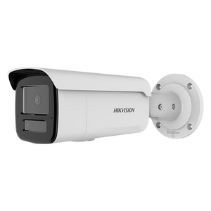 Camera de supraveghere ip bullet 6mp hikvision ds-2cd2t63g2-4li(4mm), lentila fixa 4mm, iluminare min: color: 0.005 lux @ (f1.6, agc on),0 lux cu lumina alba, ir 80m, microfon incorporat, slot card de memorie: microsd/microsdhc/microsdxc maxim 512gb, alar