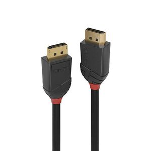 Cablu lindy displayport 2.1 54g, lungime 0.5m, supported bandwidth: 54gbps, rezolutie maxima 16360 x 8640 (16k) @ 60hz, 4:4:4, 10-bit, negru