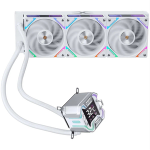 Cooler procesor 1stplayer x-starship 360e-wh, display de 2,4 inches, argb, compatibil amd/intel, alb