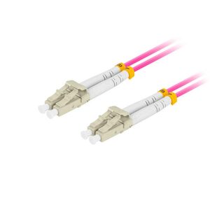 Patch cord fibră mm lc/upc-lc/upc duplex 3 m lszh om4 50/125 3,0 mm violet