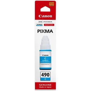 Cartus cerneala canon gi-490 c, cyan, capacitate 70ml, pentru echipamente ciss g1400 / g2400 / g3400 / g4400 / g1411 / g2411 / g3411 / g4411.