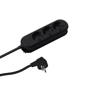 Prelungitor bachmann smart 3xcee7/3, fara intrerupator, lungime cablu 3m, h05vv-f 3g1.5 negru, nedemontabil