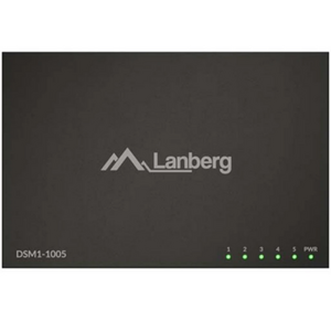 Switch lanberg dsm1-1005, 5 porturi 1000base-t, unmanaged, maxiumum network link speed 1gb/s, latime de banda suportata 10 gbps, negru