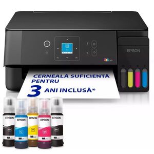 Epson l3360 ciss color inkjet mfp, format: a4, functii: print, copy, scan, viteza printare: 33ppm mono, 15ppm color, rezolutie printare: 5.760 x 1.440 dpi, rezolutie scanare: 1.200 dpi x 2.400 dpi, format fisiere scanate: bmp, jpeg, pict, tiff, multi-tiff