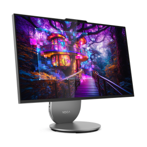 All-in-one consumer lenovo yoga aio 27iah10 cu procesor intel core ultra 7 255h pana la 5.1 ghz, 27 inch, qhd, 16 gb, intel arc 140t, freedos, grey, 3 ani garantie