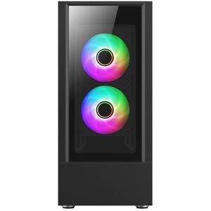 Carcasa alphagear tempest glass argb, mid tower, transparent