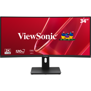 ViewSonic VA3420C-2 Consumer Monitor, 34", 3440x1440 pixels, Black, 2 Year Warranty