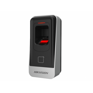 Cititor biometric si card mifare hikvision, ds-k1201amf; citeste carduri mifare, capacitate amprente 5000; suporta rs485; buzzer, dimensiuni 62 mm × 132 mm × 44 mm