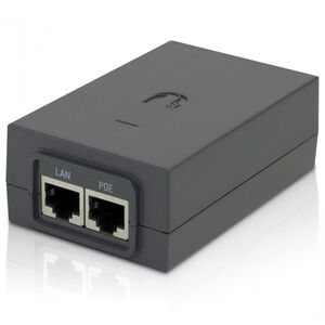 Ubiquiti poe 24v-30w eu power adapter, poe-24-30w; interface: gigabitethernet; ethernet lan: 10,100,1000 mbit/s; 2* ethernet lan (rj -45);power over ethernet (poe) suport; voltage: 100 - 240v; frequency:50/60hz.