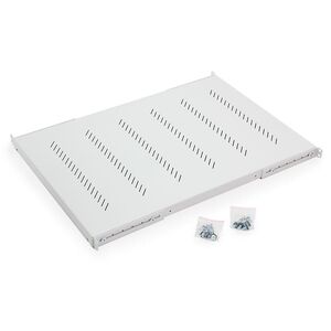 Raft fix perforat triton 19" 1u/250 capacitate incarcare 40kg, negru