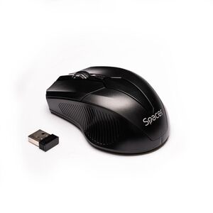 Mouse spacer, pc sau nb, fara fir, usb 2.4 ghz, optic, 1600 dpi, butoane/scroll 3/1, negru, spmo-w02