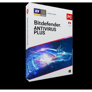 Licenta retail bitdefender antivirus plus - protectie de bazapentru pc-uri windows, valabila pentru 1 an, 1 dispozitiv, new