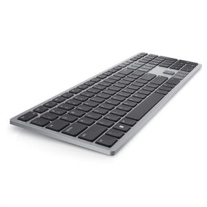 Dell multi-device wireless keyboard – kb700, color: titan gray, connectivity: wireless - 2.4ghz or bluetooth 5.01, microsoft swift pair2, typing mechanism: scissors keys, programmable keys: f1-f12, multimedia keys: 3 multimedia keys (vol+, vol-, speaker m