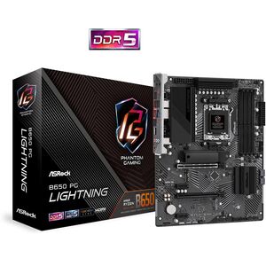 Placa de baza asrock b650 pg lightning am5  supports amd ryzen™ 7000 series processors 14+2+1 phase power design, sps 4 x ddr5 dimms, supports up to 6400+(oc) 1 pcie 4.0 x16, 1 pcie 4.0 x16, 2 pcie 4.0 x1, 1 m.2 key-e for wifi graphics output options: 1 h