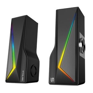 Boxe gaming 2.0 blys rgb,  functie dual mode bluetooth , putere: 3w x 2, impedanță: 4Ω, frecvență: 200hz - 16khz, sensibilitate: 650mv±50mv, alimentare: dc5v / 1a, s/n:≥85db, dimensiunea driverului: 2 inch x 2, conexiune: 3.5mm jack trs, rgb : 6 moduri de