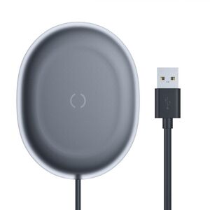Incarcator wireless baseus jelly qi 15w, compatibilitate smartphones si airpods, cablu type-c la usb inclus, negru