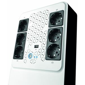 Ups legrand multiplug 800, 800va/480w, 6x german standard sockets, usb charger, baterie 1x 12v 7.2ah, 230v, tehnologie line interactiv, dimensiuni 190 x 89.5 x 296mm