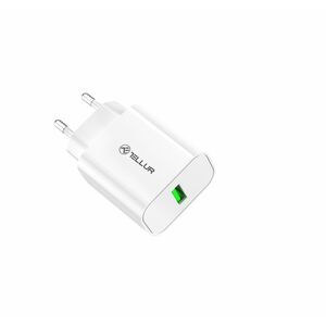 Incarcator priza tellur usb-a qc3.0, 18w, alb