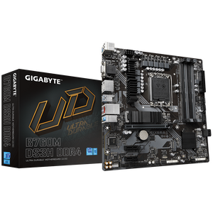B760m ds3h ddr4 (rev. 1.0) lga1700 4 x ddr4 dimm sockets supporting up to 128 gb (32 gb single dimm capacity) of system memory  1 x d-sub port, supporting a maximum resolution of 1920x1200@60 hz 1 x hdmi port, supporting a maximum resolution of 4096x2160@